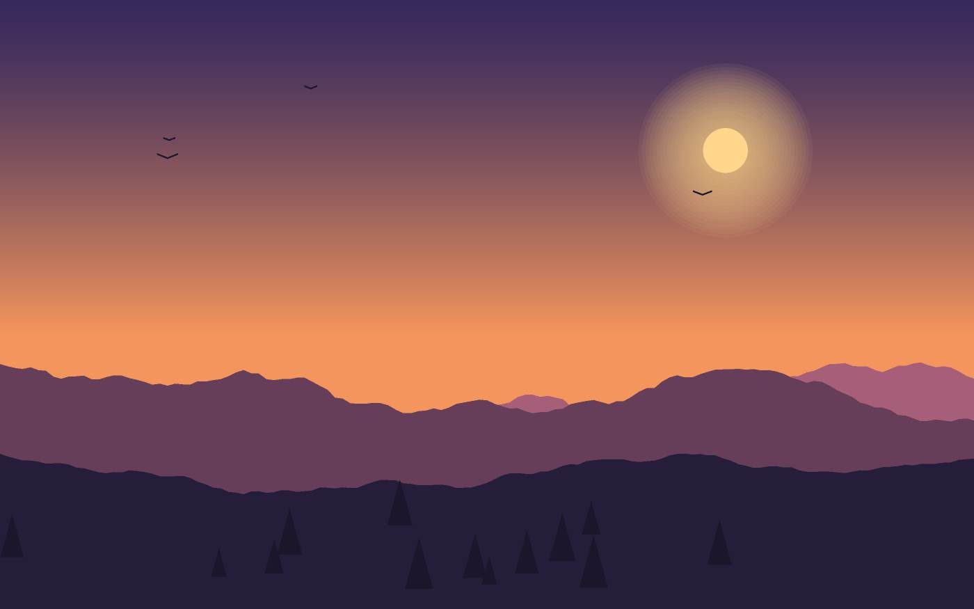 Illustrazione di un paesaggio