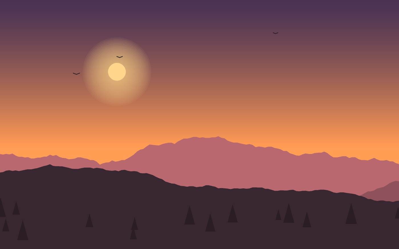 Illustrazione di un paesaggio
