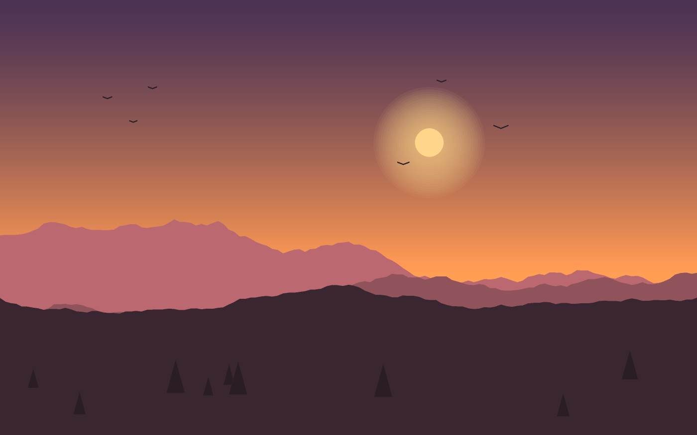 Illustrazione di un paesaggio