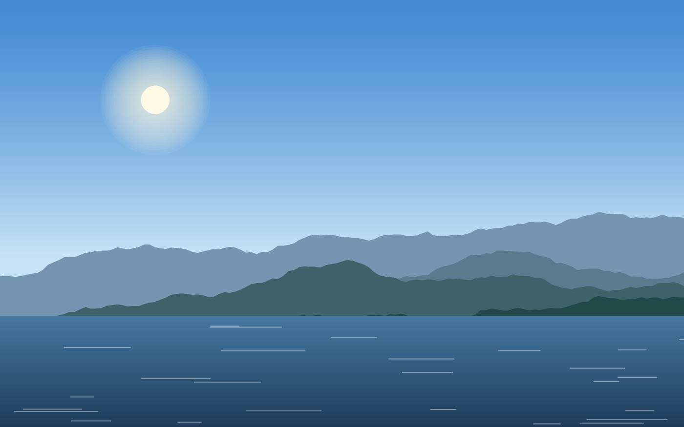 Ilustração de uma paisagem